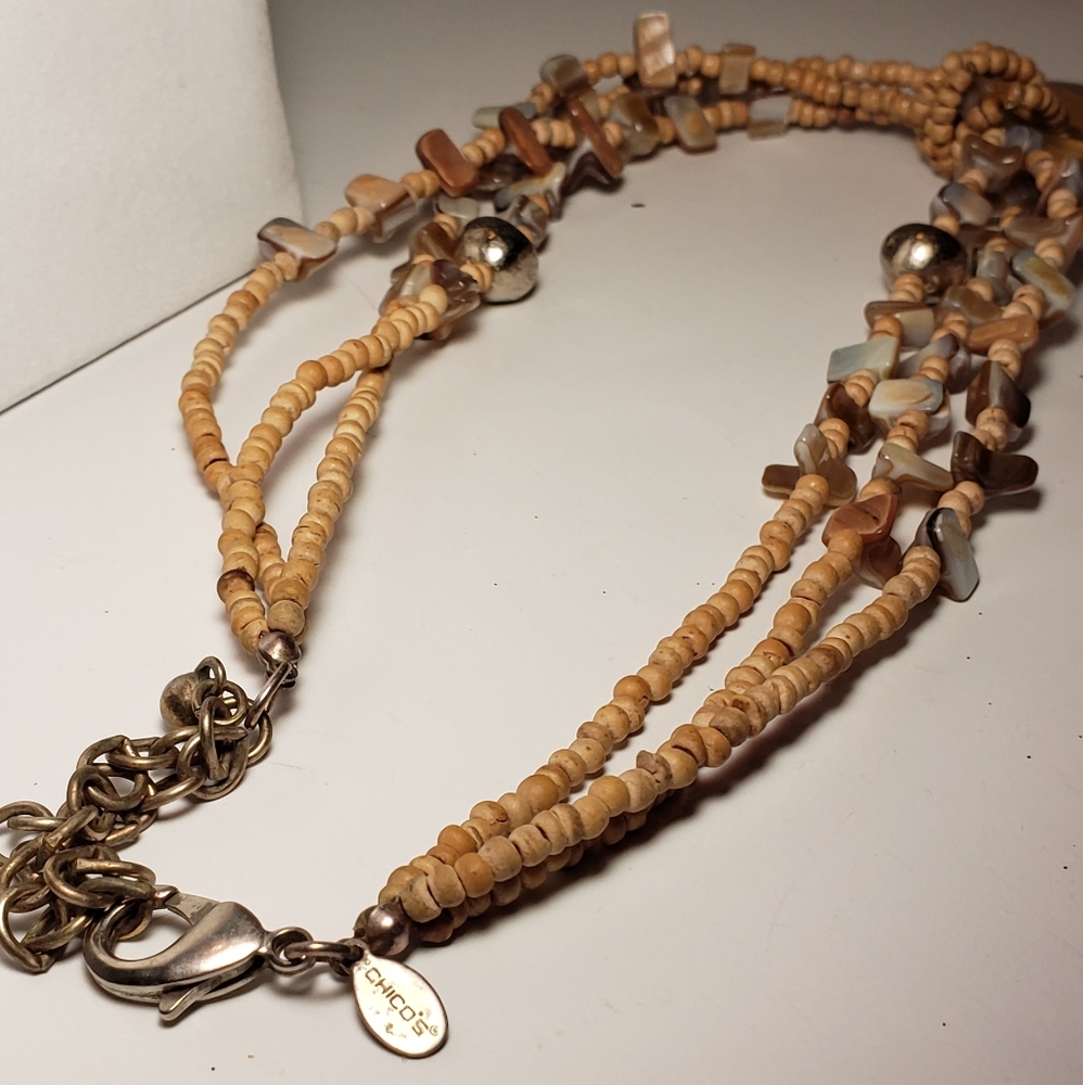 Chico's Shell Abalone Necklace - Picture 4 of 4